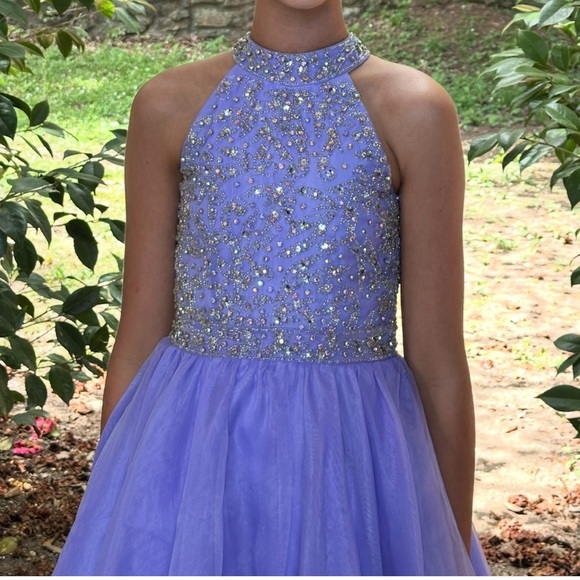 Charming Lavender Kids Formal Gown - Picture 2 of 2